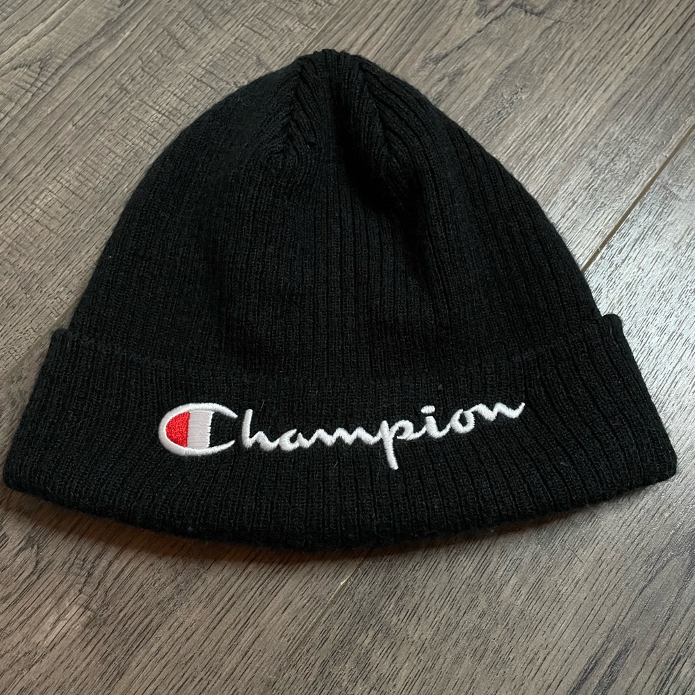 Black Champion Beanie